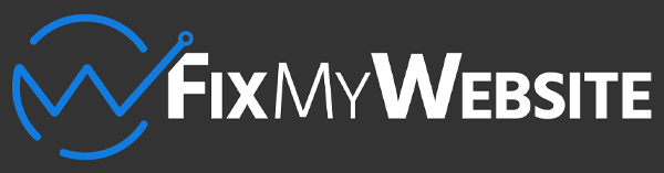 aj hauser fix my website new logo on dark gray