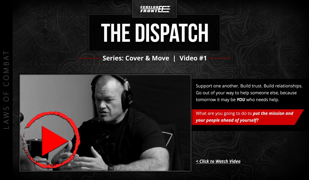THE DISPATCH - Cover and Move Video #1 Echelon Front Jocko 