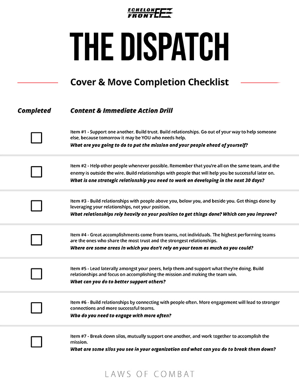 Echelon Front The Dispatch Self-Managed Handout Page 2